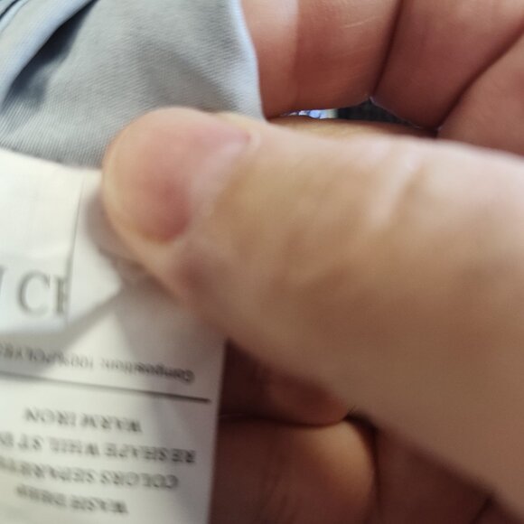 VARSARI BLUE SILVER GREEK KEY MAN'S DRESS SHIRT - Picture 12 of 12